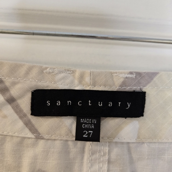 SANCTUARY White and Gray Camouflage Mini Skirt 100% Cotton Size 27 - Picture 6 of 12